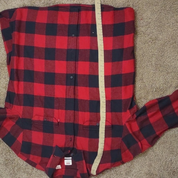 NWT HAS DEFECT LEVI'S RED AND BLACK BARSTOW WESTERN FLANNEL SHIRT XXL - Picture 15 of 16
